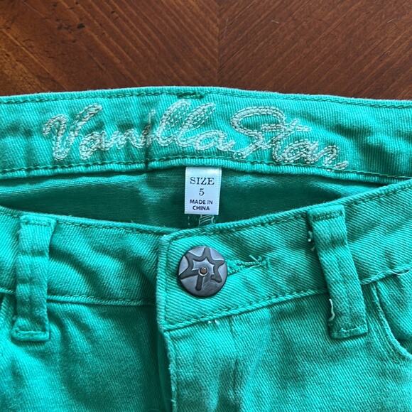 Vanilla Star Green & White Ombré Distressed Skinny Jeans Juniors Size 5 - Picture 3 of 9